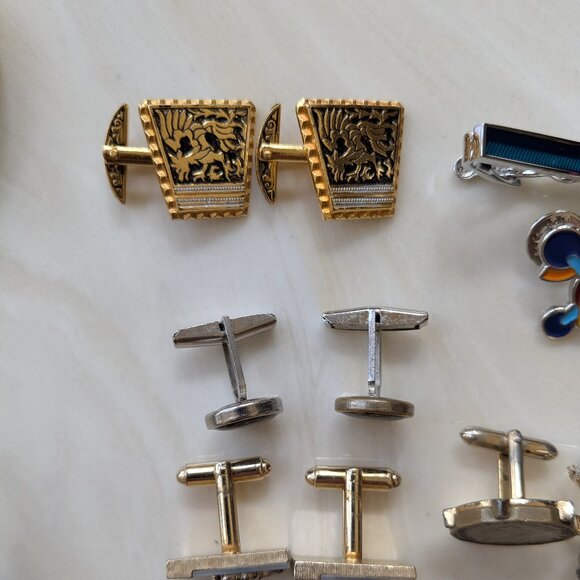 Menswear Accessories Bundle Isaia Brooks Brothers Ties Pocket Squares Cufflinks - Picture 7 of 15